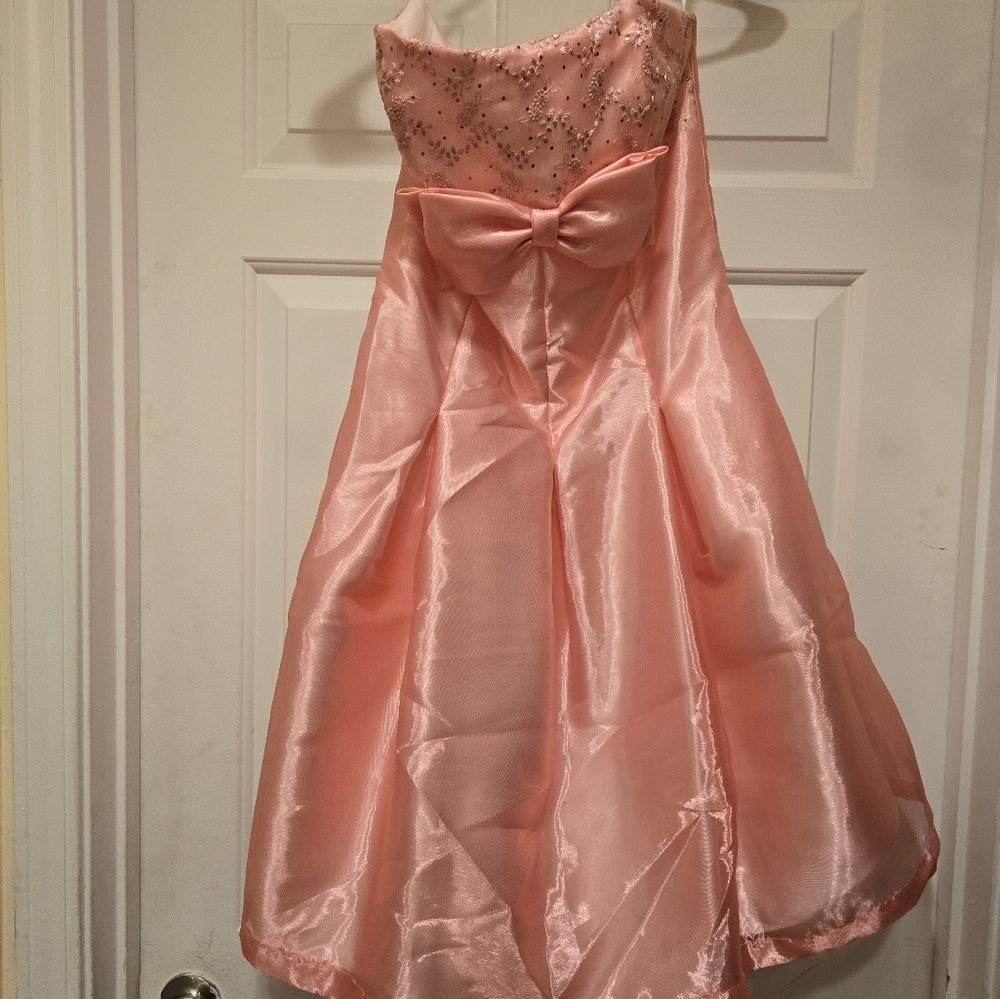 Peach balloon party dress